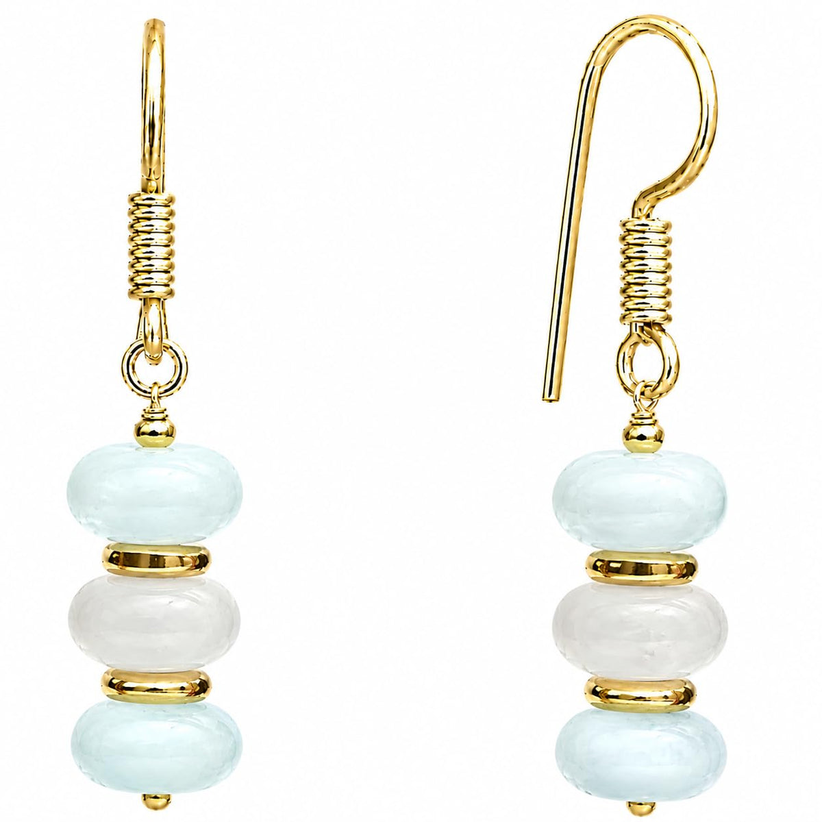 Gempires Beaded Gemstone Dangle Earrings for Women, Boho Gold Birthstone
