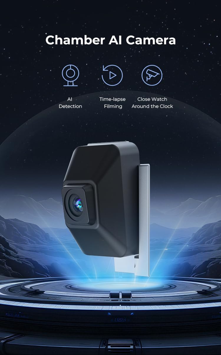 Creality K2/K2 Pro 3D Printer Chamber AI Camera, AI Detection, Time-laspe Filming, Close Watch Around The Clock