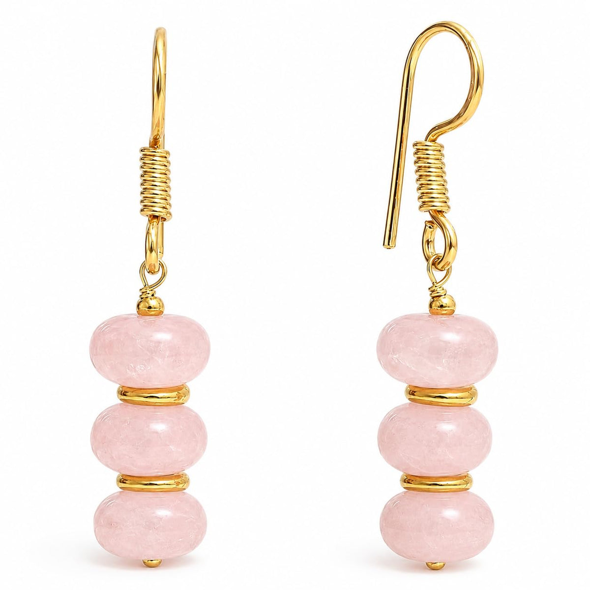 Gempires Beaded Gemstone Dangle Earrings for Women, Boho Gold Birthstone