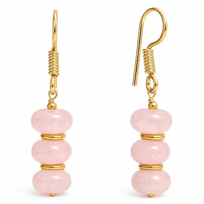 Gempires Beaded Gemstone Dangle Earrings for Women, Boho Gold Birthstone
