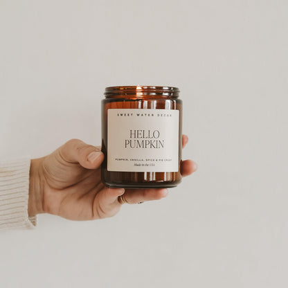 Sweet Water Decor Fraser Fir Candle, 9oz Amber Glass Jar, Winter Scent