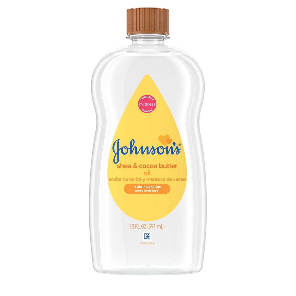 Johnson's Baby Oil with Shea & Cocoa Butter, 20 fl. oz, 6 Pack