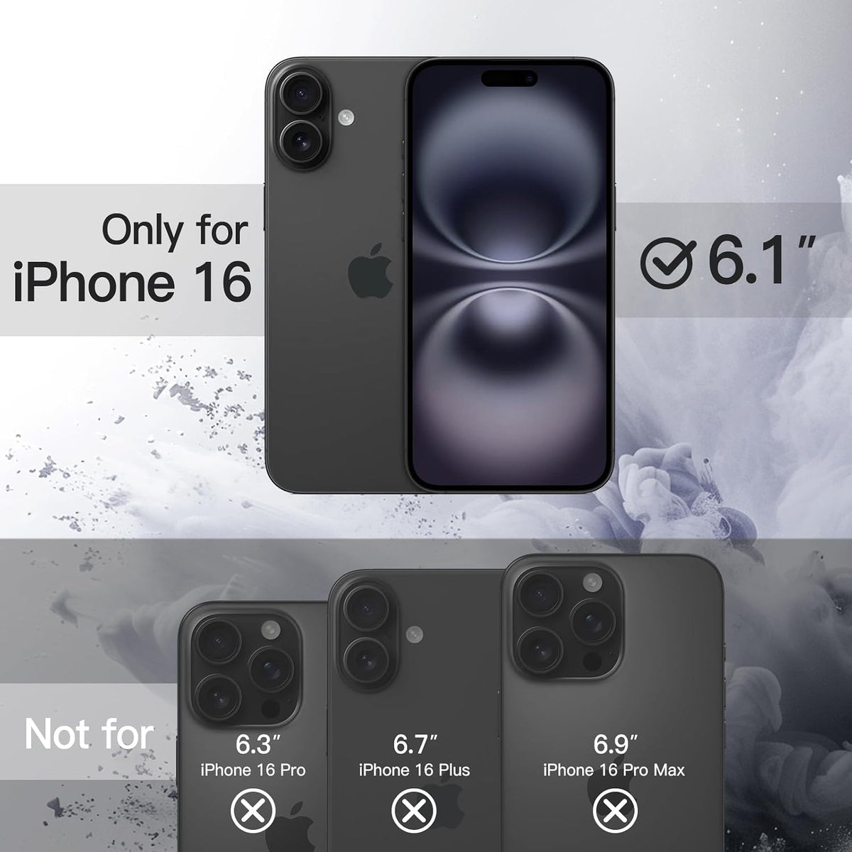 JETech Case for iPhone 16, Anti-Yellowing, Clear
