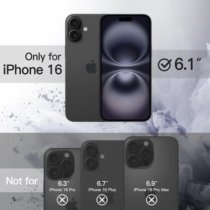 JETech Case for iPhone 16, Anti-Yellowing, Clear