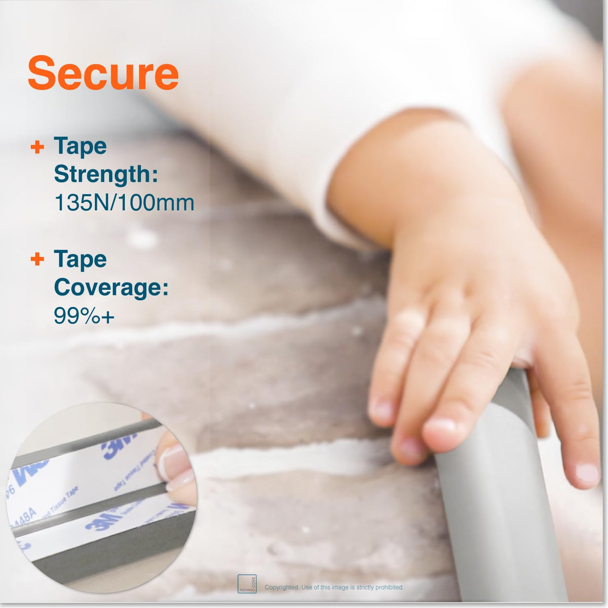 Roving Cove Baby Proof Corner Edge Protector, Small 15ft Edge 4 Corners