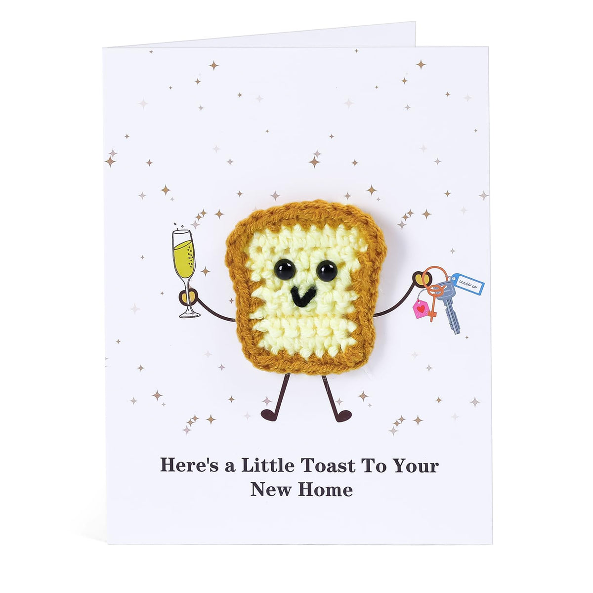 3D Crochet Toast Card for New Chapter - A Little Toast to Your Next Chapter
