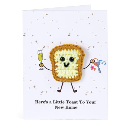 3D Crochet Toast Card for New Chapter - A Little Toast to Your Next Chapter