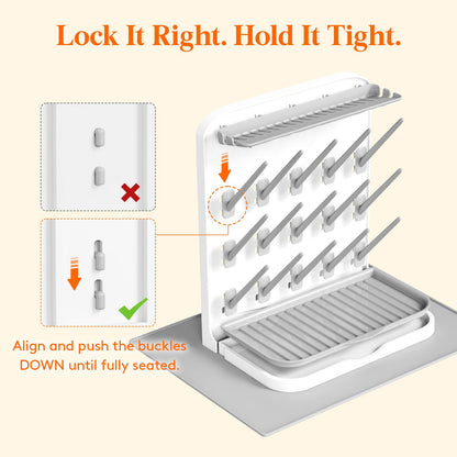 Lifewit 10-Hooks Baby Bottle Drying Rack for Countertop, BPA Free