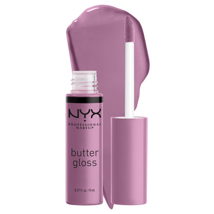 NYX PROFESSIONAL MAKEUP Butter Gloss, Non-Sticky Lip Gloss - Sugar Glass ,Clear