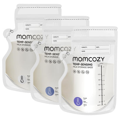 Momcozy Breastmilk Storing Bags, Temp-Sensing Breastfeeding, 6oz 120pcs