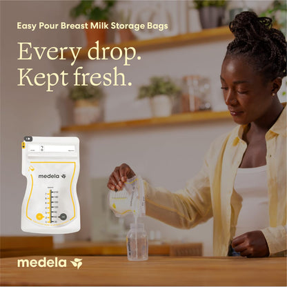 Medela Easy Pour Breast Milk Storage Bags, 200 Count, 7 oz/210 ml