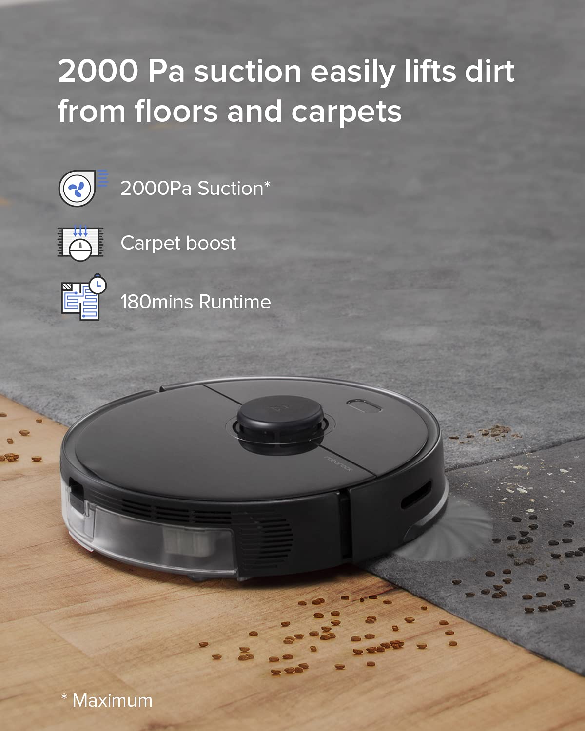 roborock Q7 M5+ Robot Vacuum and Mop, Up to 7-9 Weeks Self-Empty, 10000Pa