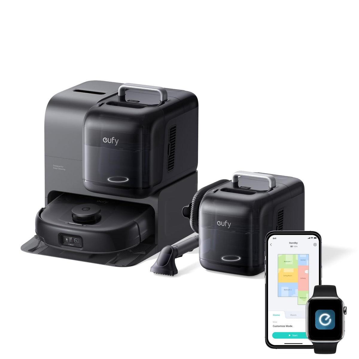 eufy E25 Robot Vacuum and Mop for Pet Hair, 20,000 Pa, HydroJet Roller Mop