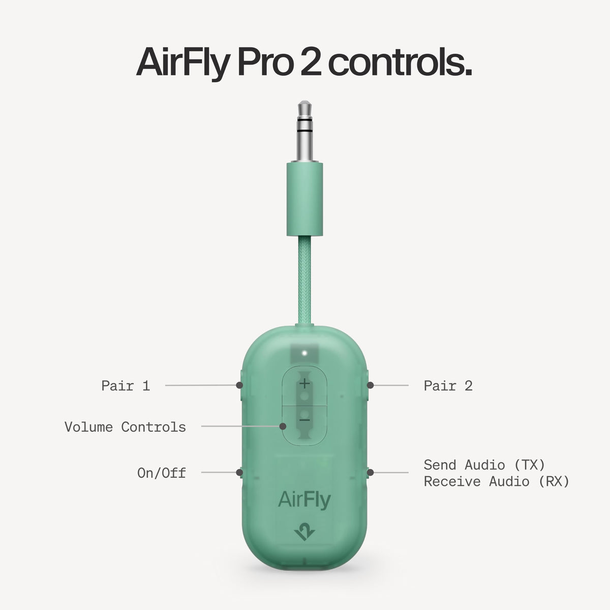 Twelve South AirFly SE, Bluetooth Wireless Audio Transmitter Adapter, White
