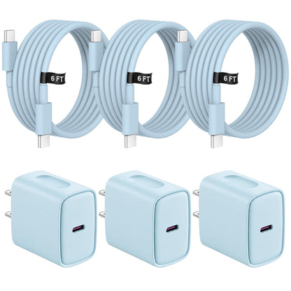 iPhone 18 17 16 15 Charger Fast Charging 3 Pack USB C Charger Block