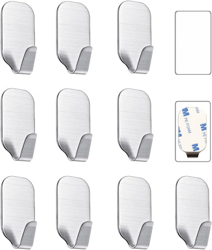 10 Pack Small Sticky Hooks for Hanging
