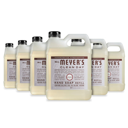 MRS. MEYER'S CLEAN DAY Hand Soap Refill, Lemon Verbena Scent, 33 Fl Oz Bottle