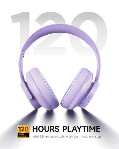 Picun B8 Wireless Bluetooth Headphones, 120H Playtime, 3EQ Modes, Black
