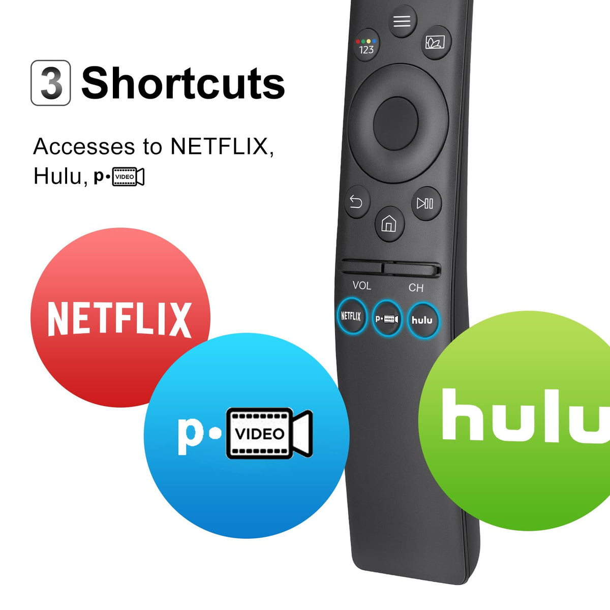 Replacement Remote Control for Hisense Smart Google TV，for Hisense UHD 4K ULED Google TVs