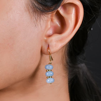 Gempires Beaded Gemstone Dangle Earrings for Women, Boho Gold Birthstone