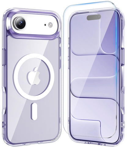 Temdan for iPhone AIR Case with Screen Protector Beige