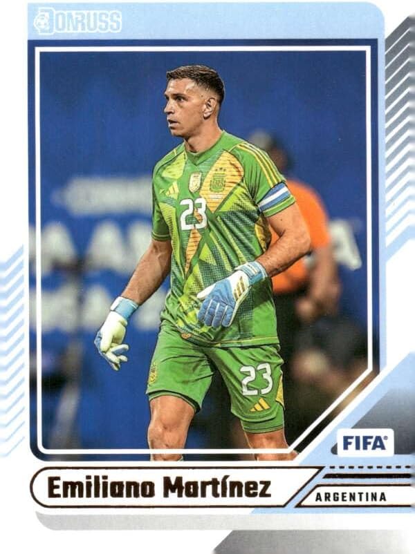 2024-25 PANINI DONRUSS #76 EMILIANO MARTINEZ ARGENTINA SOCCER OFFICIAL TRADING CARD OF SOCCER