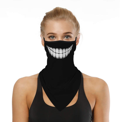 YAYOUREL Neck Gaiter Face Mask Bandanas for Men Women UV Face Scarf Cover Ear Loop Hole Facemask for Fishing Running Cycling