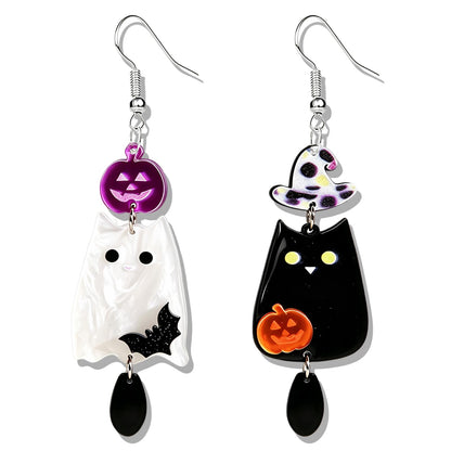 Hocus Pocus Earrings for Women Spooky Witch Halloween Pumpkin Earrings Halloween Accessories Witch Jewelry