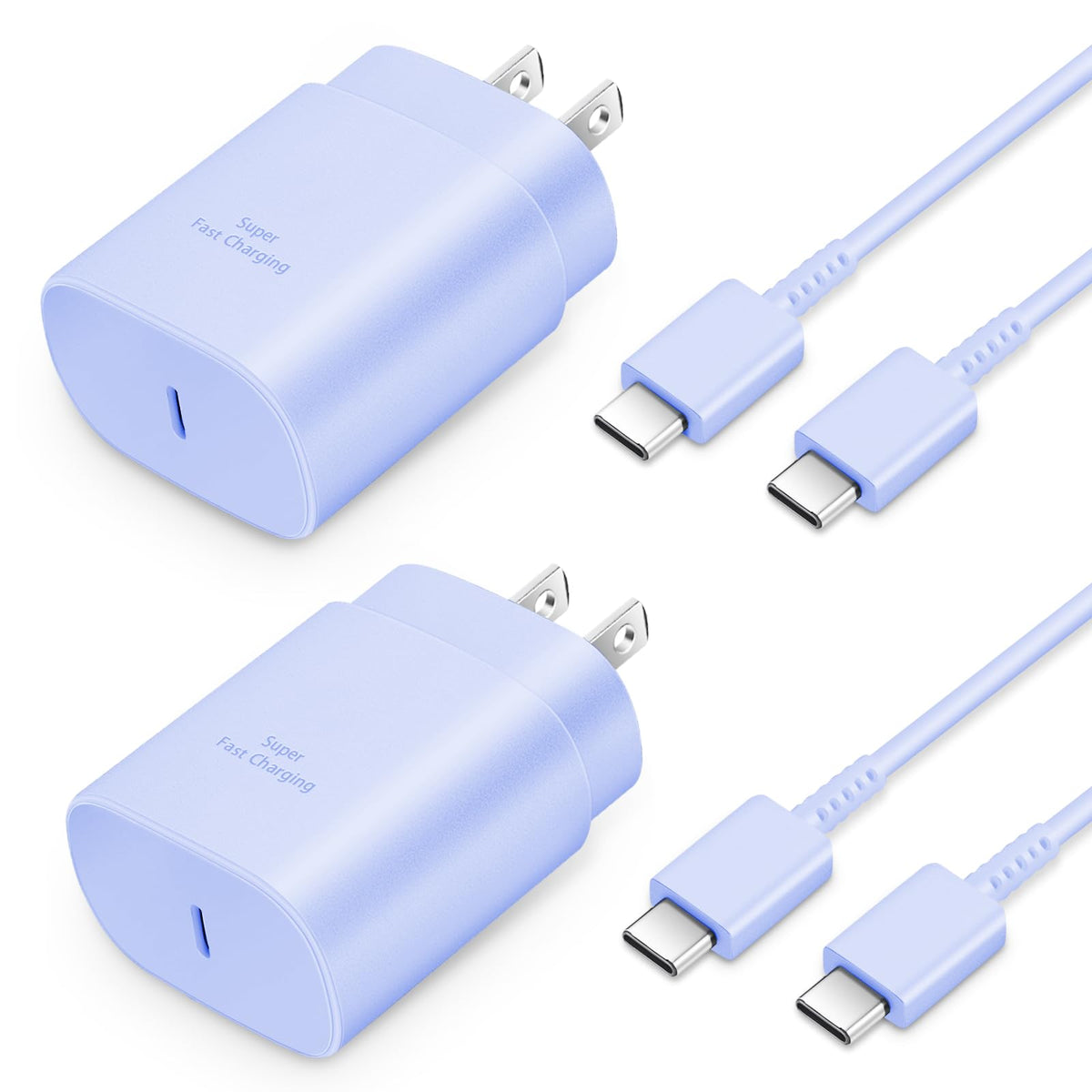Type C Charger Fast Charging 2-Pack 25W Long 6FT USB C Cable