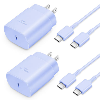 Type C Charger Fast Charging 2-Pack 25W Long 6FT USB C Cable