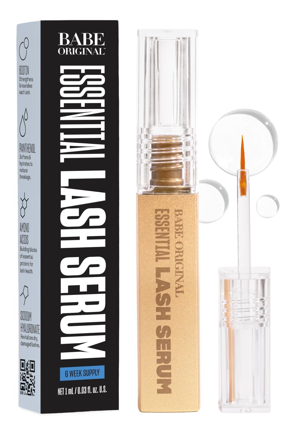 Babe Original Lash Serum - Fuller & Longer Looking Eyelashes, Advanced Lash Enhancing Treatment for Natural Lashes, Extensions & Eyebrows, Vegan & Cruelty-Free