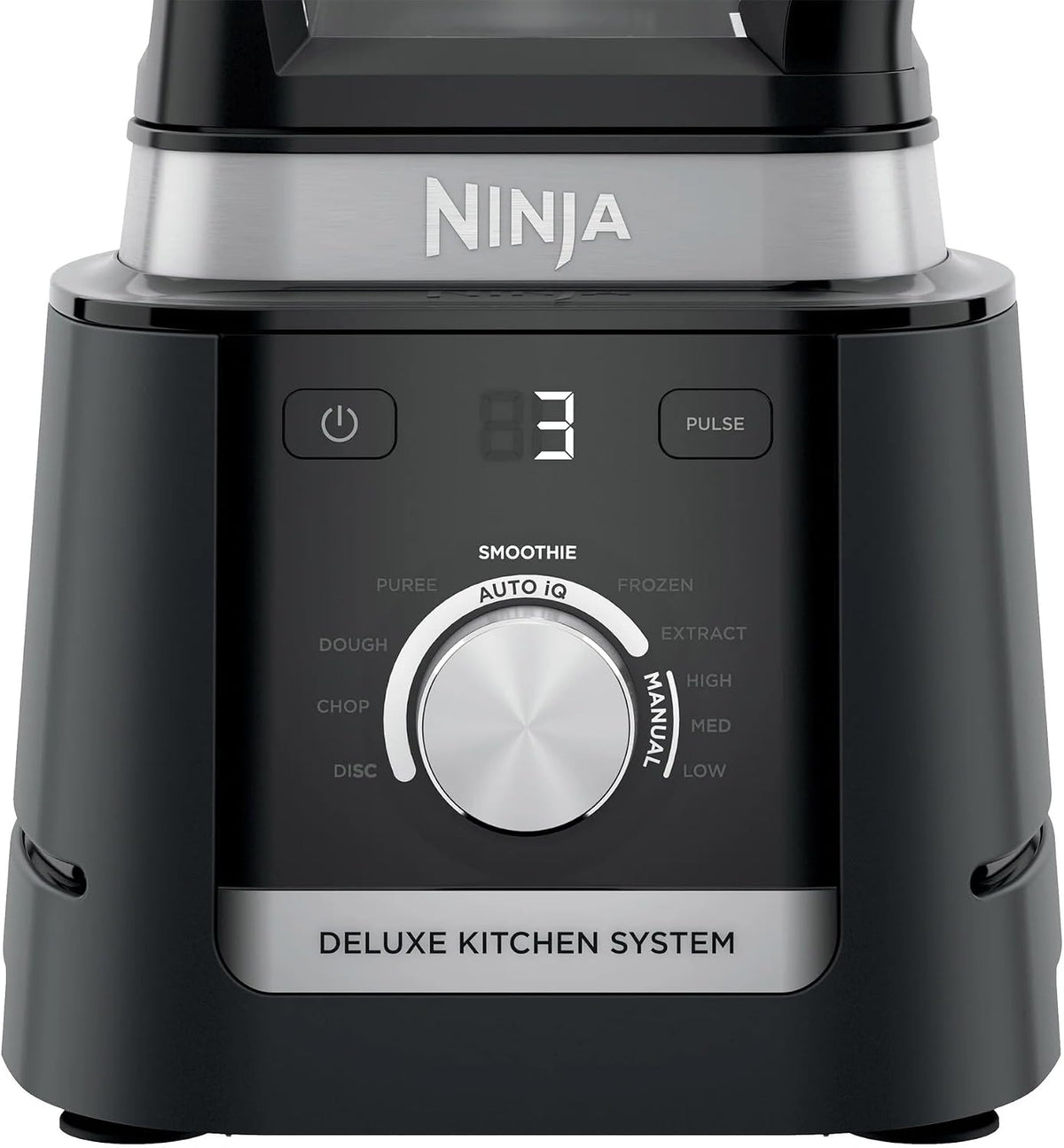 Ninja (Refurbished) CO905KS Deluxe Kitchen System, 1600 WP Auto-IQ Base, 88-oz. Picther, 9-cup Deluxe Food Processor, (2) 24-oz. Single-Serve Cups (Renewed)