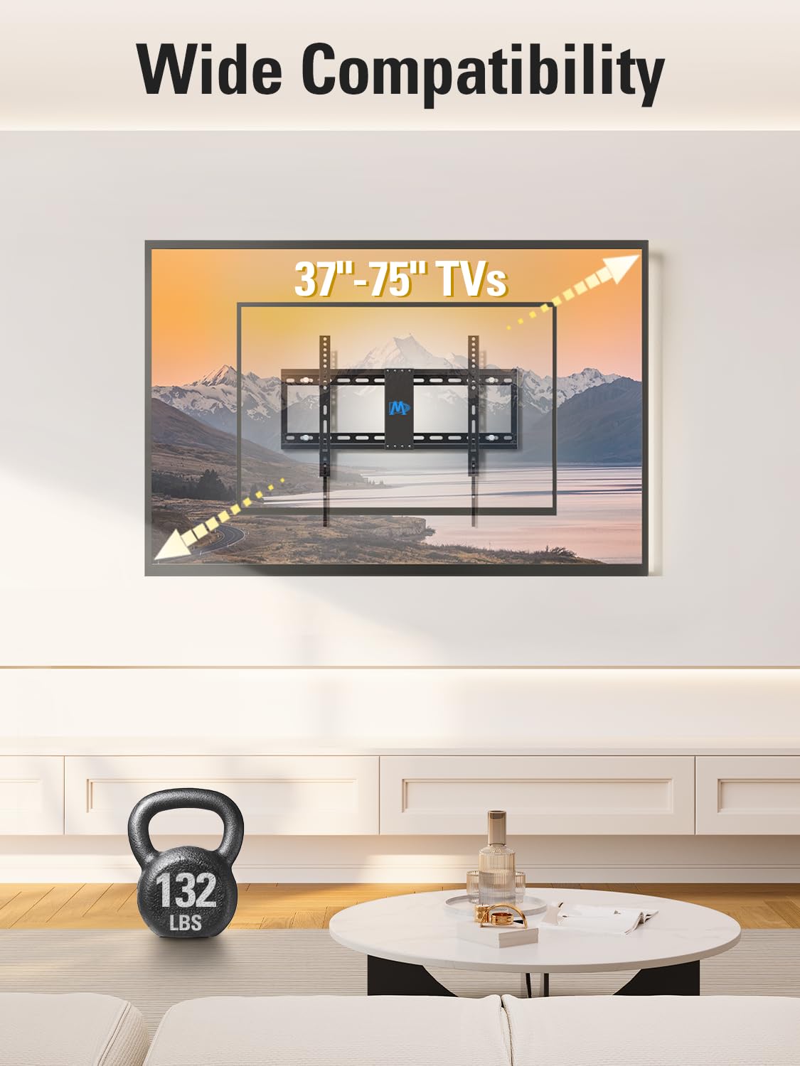 Mounting Dream TV Wall Mount for 42-86 Inch TVs, Tilting TV Mount Bracket
