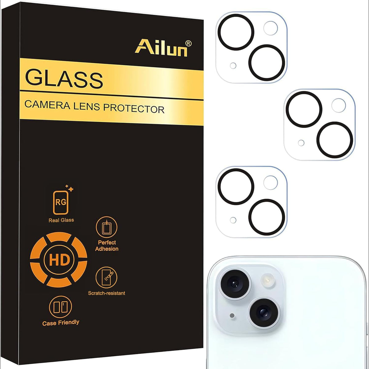 Ailun 3 Pack Camera Lens Protector for iPhone 17 Pro Max, Tempered Glass