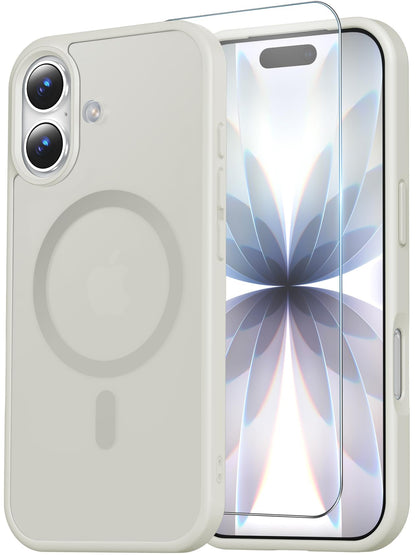 Temdan for iPhone AIR Case with Screen Protector Beige