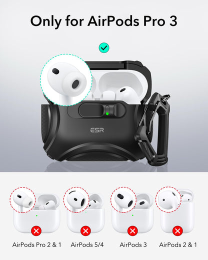 ESR for AirPods 5/4 Case, Compatible with MagSafe, Drop-Proof Lock, Black