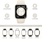 6 Pack Sport Silicone Bands Compatible with Apple Watch Band for Women Men