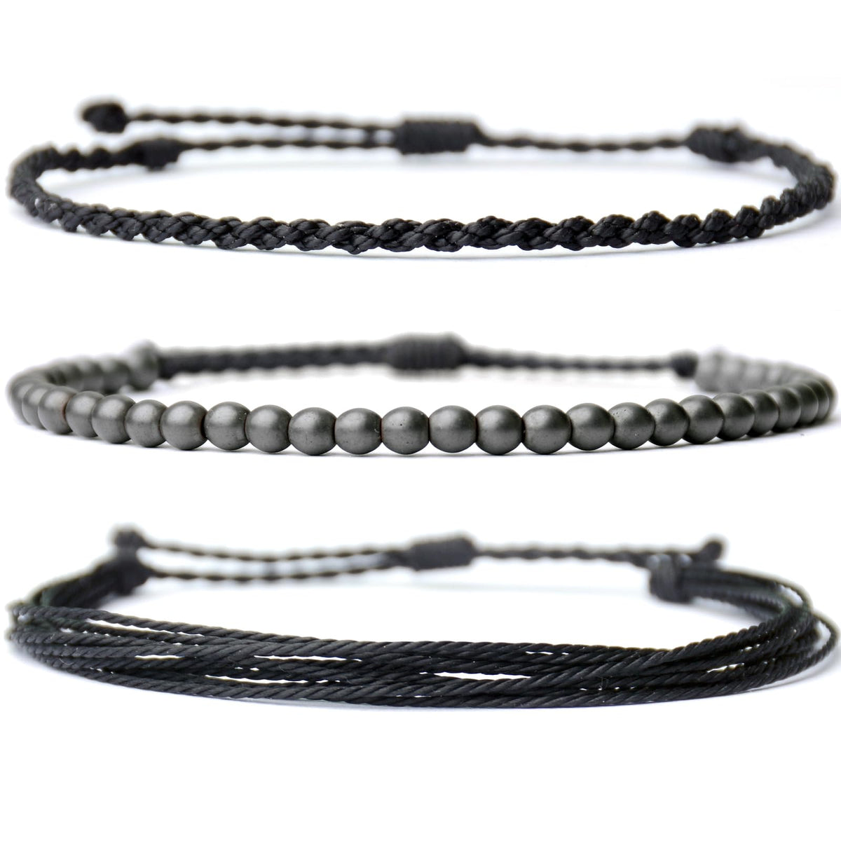 Mezcla Vida Handmade Natural Stone Beaded Healing Bracelet Gift for Men Adjustable Rope String Bracelet