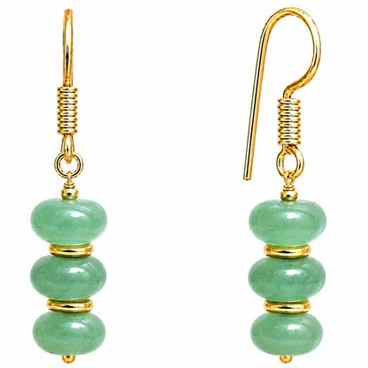 Gempires Beaded Gemstone Dangle Earrings for Women, Boho Gold Birthstone