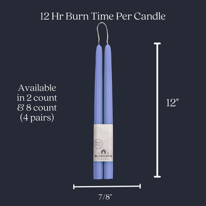 Taper Candles, 12 Inch Terracotta, 2 Count