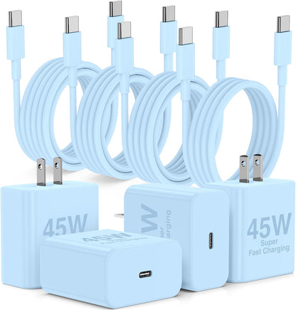 Type C Charger Fast Charging,4Pack 25W Super USB C Fast Charger Block