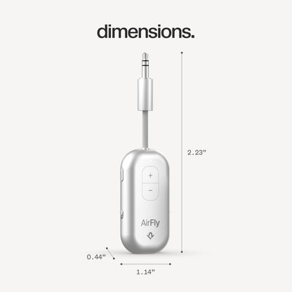 Twelve South AirFly SE, Bluetooth Wireless Audio Transmitter Adapter, White