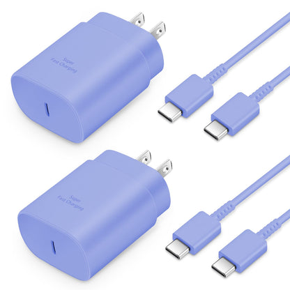 Type C Charger Fast Charging 2-Pack 25W Long 6FT USB C Cable