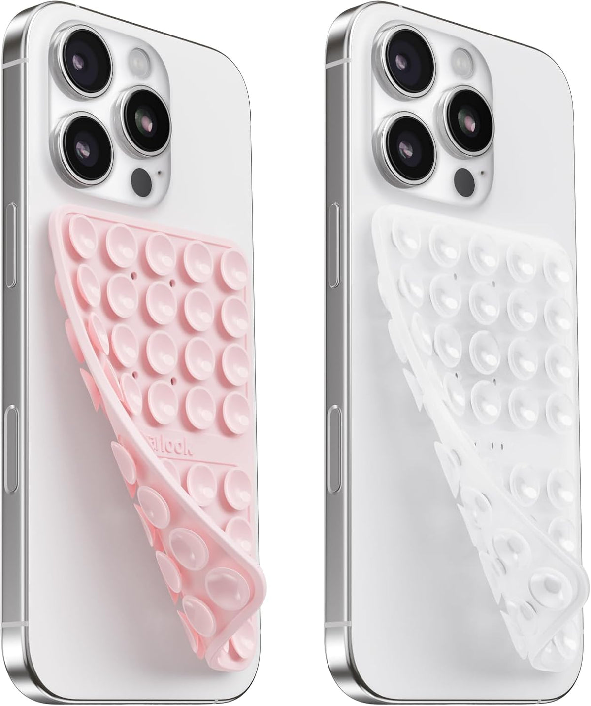 Klearlook Silicone Double Sided Suction Cup Phone Case Mount, Transparent