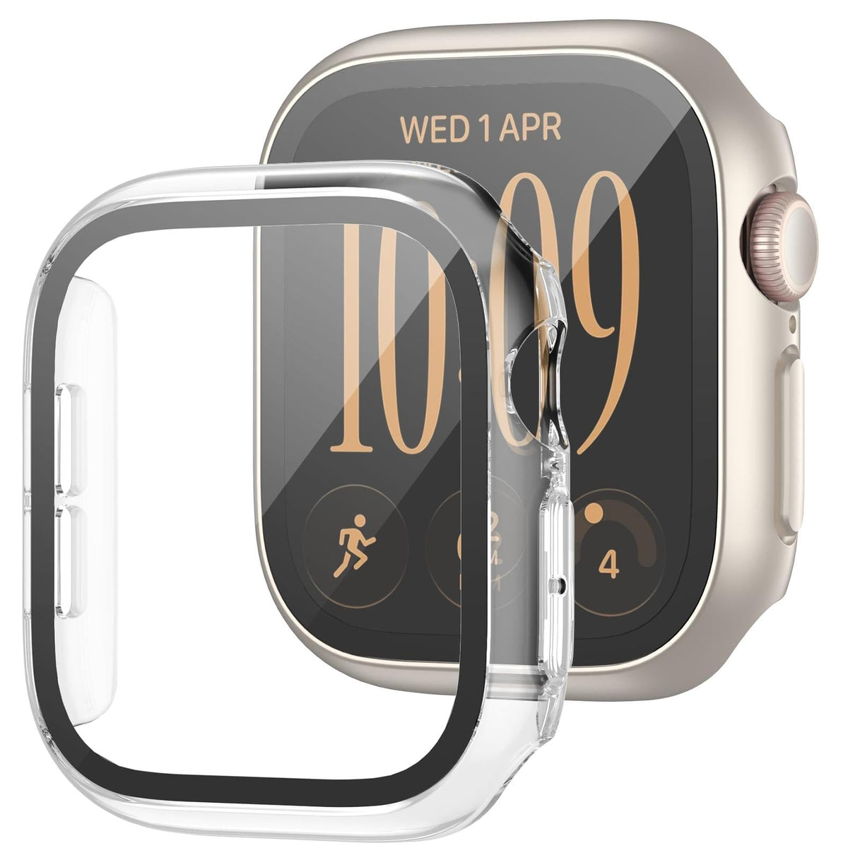 JZK Screen Protector Case for Apple Watch Series 11/10 42mm,Carbon Fibre