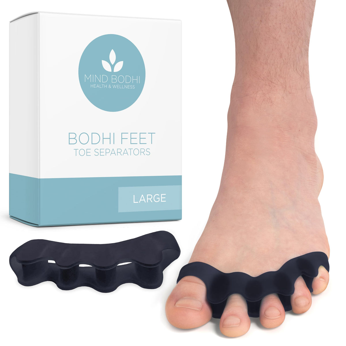 Mind Bodhi Toe Separators/Toe Spacers - Men & Women - Large Size - Blue