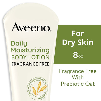 Aveeno Daily Moisturizing Body Lotion, Fragrance-Free, 18 fl. oz