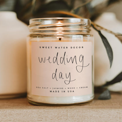 Sweet Water Decor Forever and Always Wedding Soy Wax Candle, 9oz Clear Jar