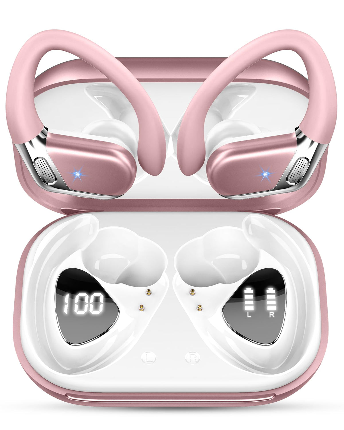Wireless Earbuds Sports, 75Hrs Bluetooth 5.4 Headphones, Bass Hi-Fi Stereo