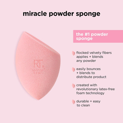 Real Techniques Mini Miracle Complexion Sponge for Makeup, 4 Count